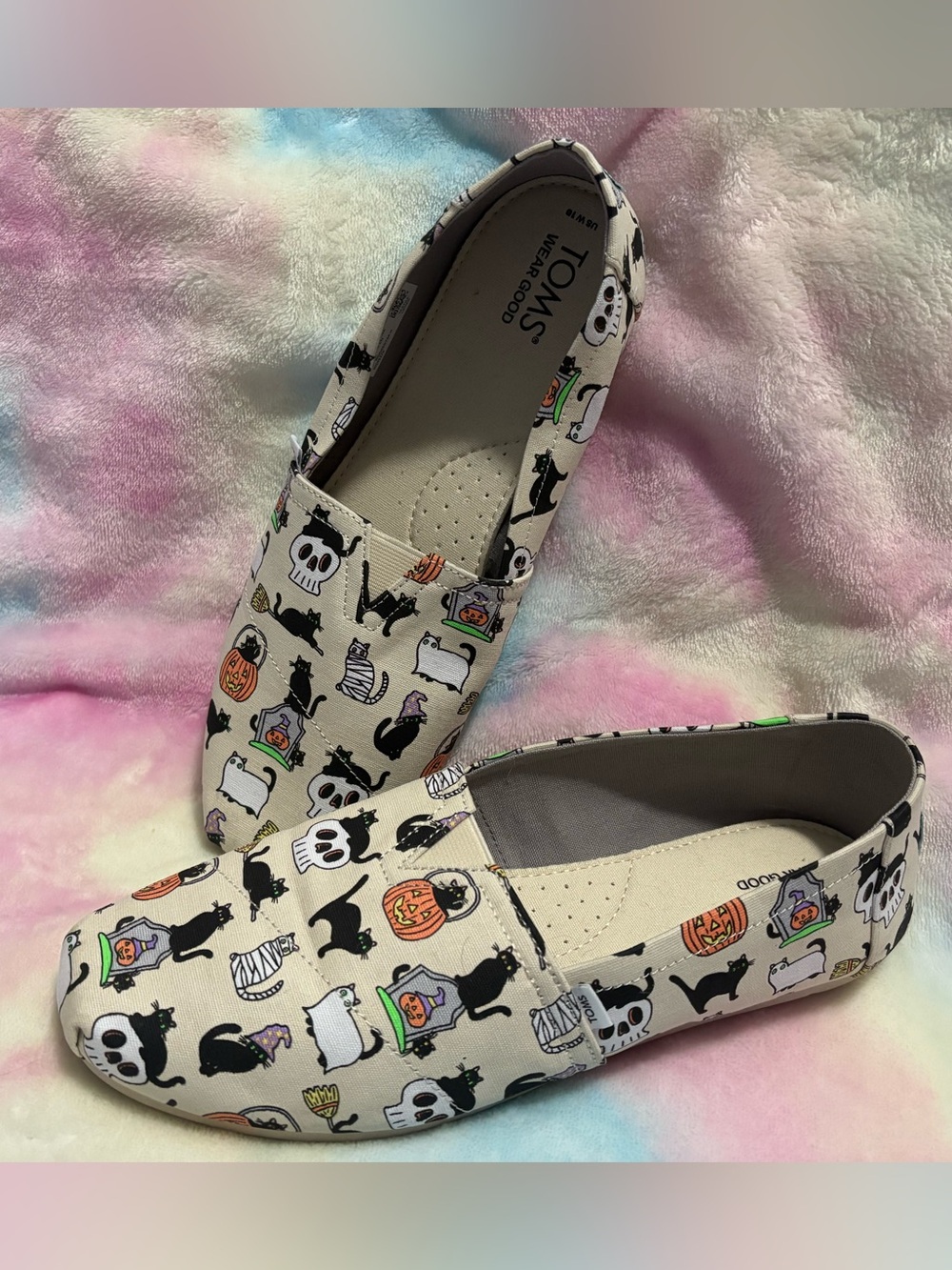 TOMS Halloween Canvas Slip On Shoes